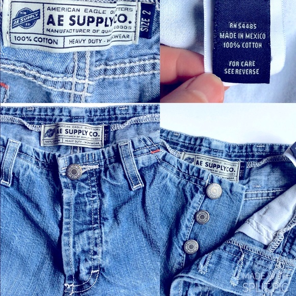 American Eagle Distressed Shorts Blue Size 2 Women - Picture 2 of 12